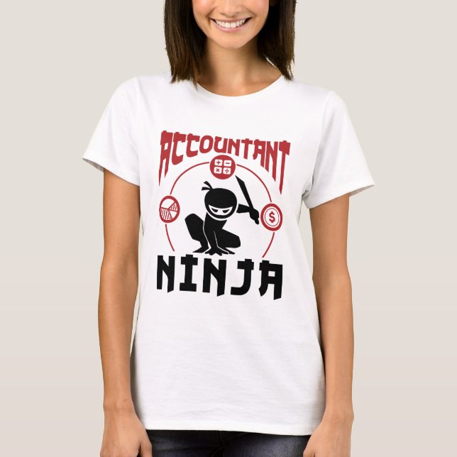 T-shirt Comptable Ninja Comptabilité CPA (Devant)