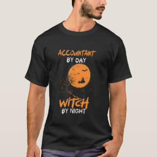 T-shirt Comptable Par Jour Sorcière Par Nuit Drôle Hallowe