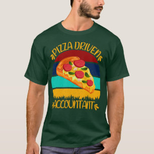 T-shirt Comptable piloté par la pizza Citations de pizza a