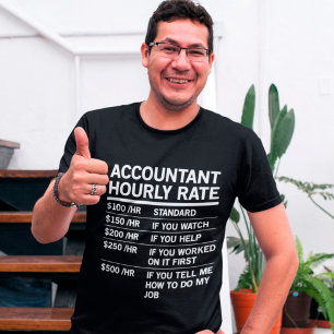 T-shirt Comptable Taux horaire Funny Comptabilité CPA Humo