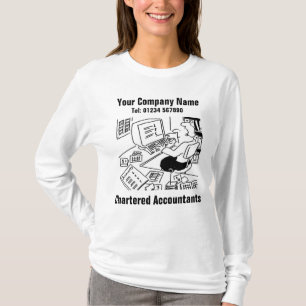 T-shirt Comptable travaillant dans le dessin du bureau