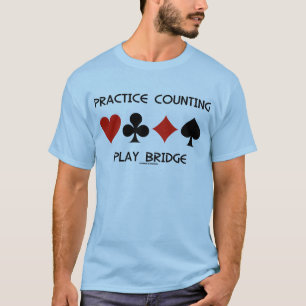 T-shirt Comptage pratique Play Bridge (quatre costumes de 
