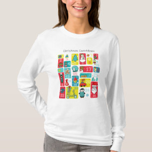 T-shirt Compte à rebours de Noël du calendrier de l'arrivé
