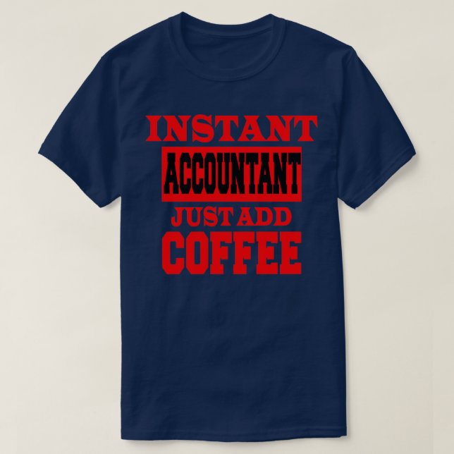 T-shirt Compte instantané ajouter simplement CoffeeRed et  (Design devant)