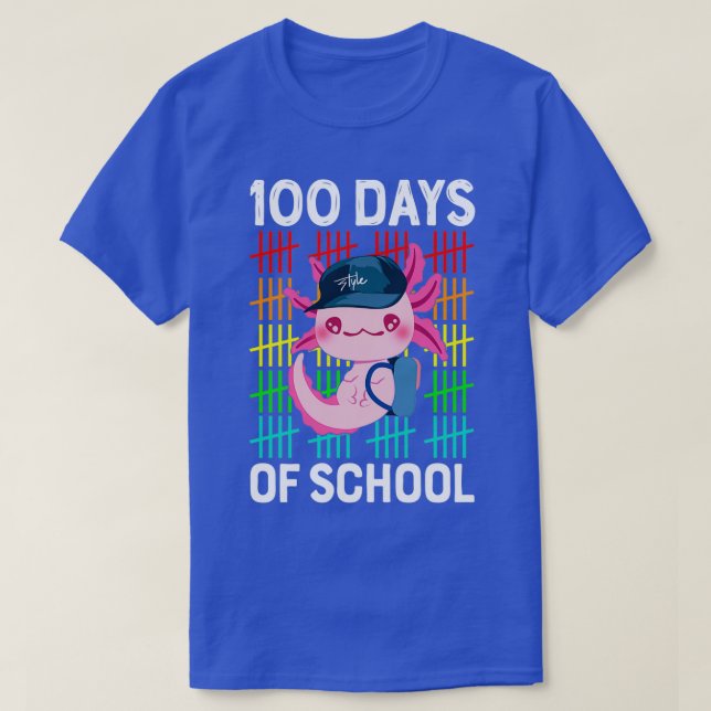 T-shirt Compter 100 Jours De L'École Axolotl Filles Amoure (Design devant)