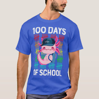 T-shirt Compter 100 Jours De L'École Axolotl Filles Amoure