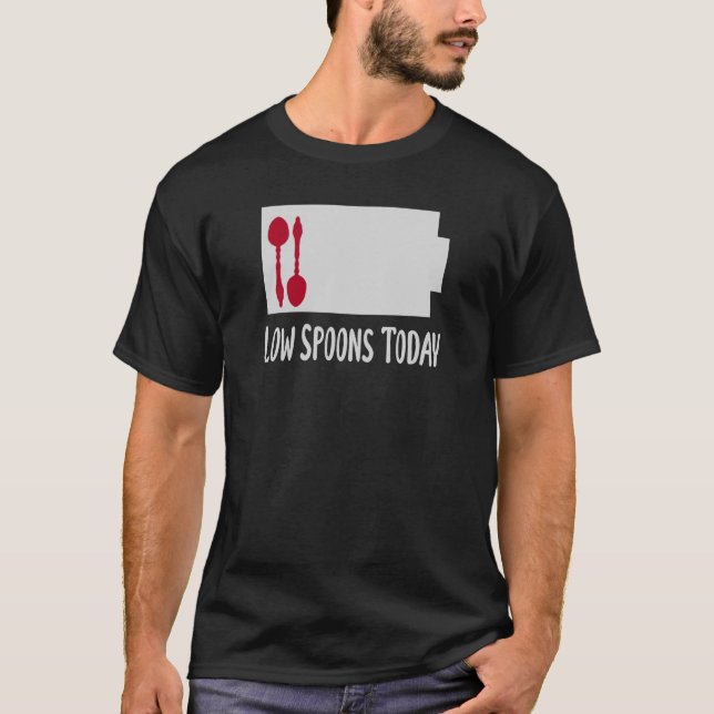 T-shirt Compteur de batterie Spoonie - Basses cuillères au (Devant)