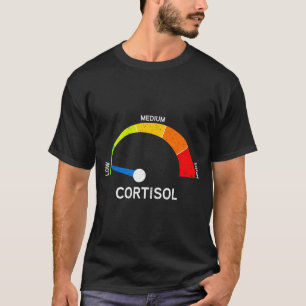 T-shirt Compteur de niveau de cortisol drôle mème de stres