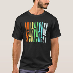 T-shirt Compteur Vu de Son d'Ingénieur Audio Coloré