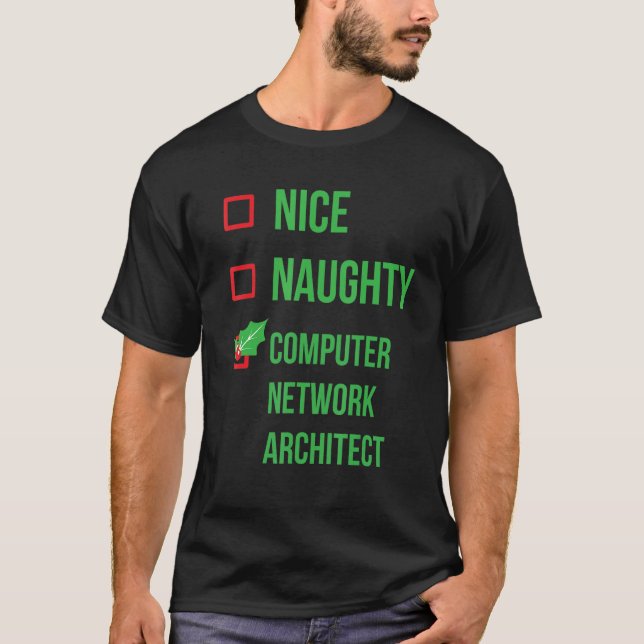 T-shirt Computer Network Architect Funny Pajama Noël (Devant)