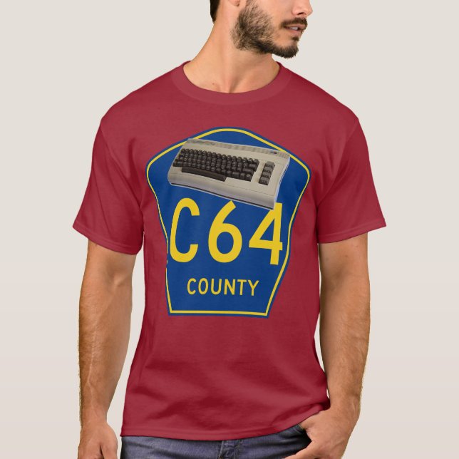 T-shirt Comté C64 du commodore 64 (Devant)