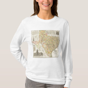 T-shirt Comté de large échelle et carte de chemin de fer