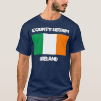 Comté de Leitrim, Irlande avec drapeau irlandais