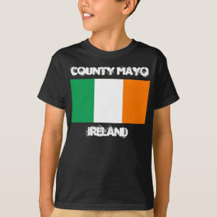 T-shirt Comté de Mayo, Irlande avec enfants du drapeau irl
