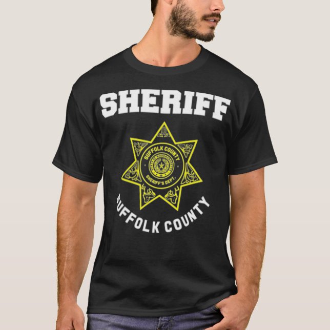 T-shirt Comté de Suffolk Massachusetts Shérif adjoint (Devant)
