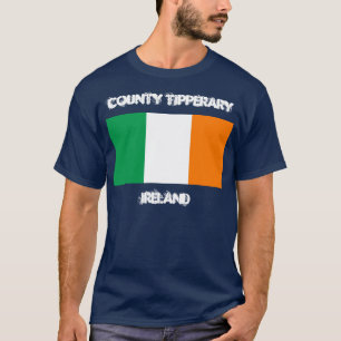 T-shirt Comté de Tipperary, Irlande avec drapeau irlandais