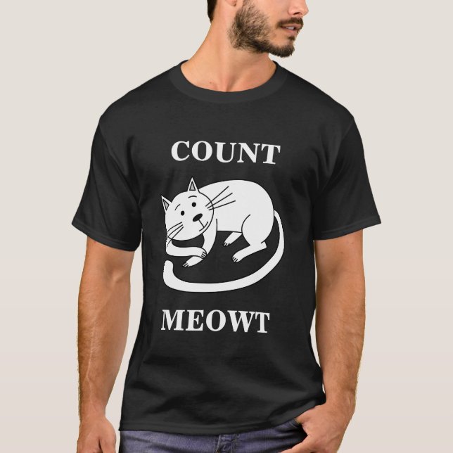 T-shirt Comte Meowt Kitty Funny Chat Pun (Devant)