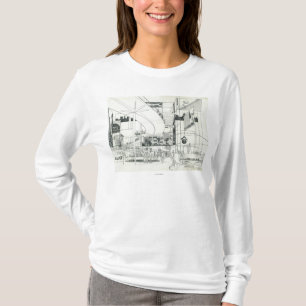 T-shirt Concept aérien d'aiguille de l'espace dessinant 2