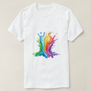 T-shirt Concept artistique de peinture colorée Design
