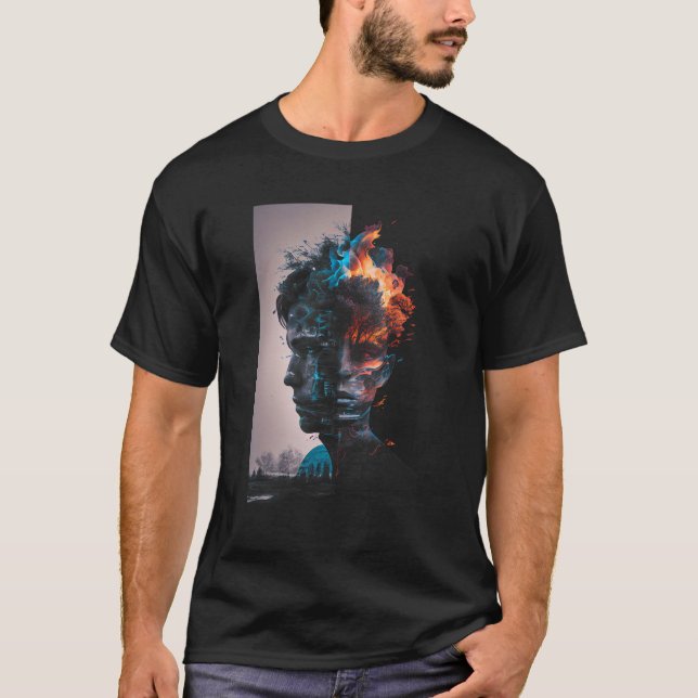 T-shirt Concept de santé mentale Combinaison homme multico (Devant)