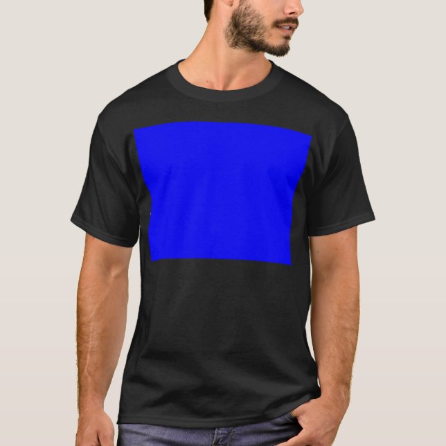 T-shirt Concepteur Customisé couleur bleue (Devant)