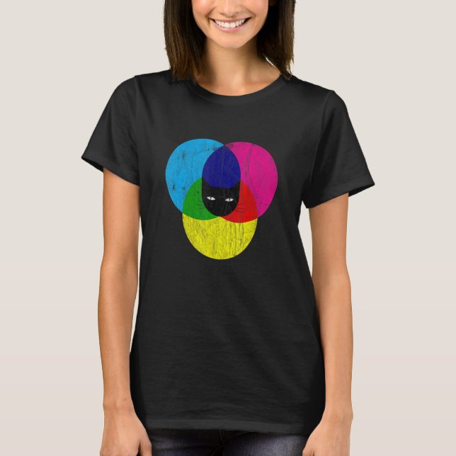 T-shirt Concepteur de chats CMYK (Devant)