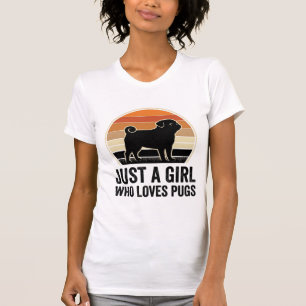 T-shirt Concepteur de chemise pour fille amoureuse de pug