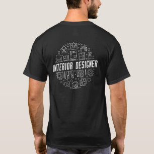 T-shirt Concepteur d'intérieur conception ronde