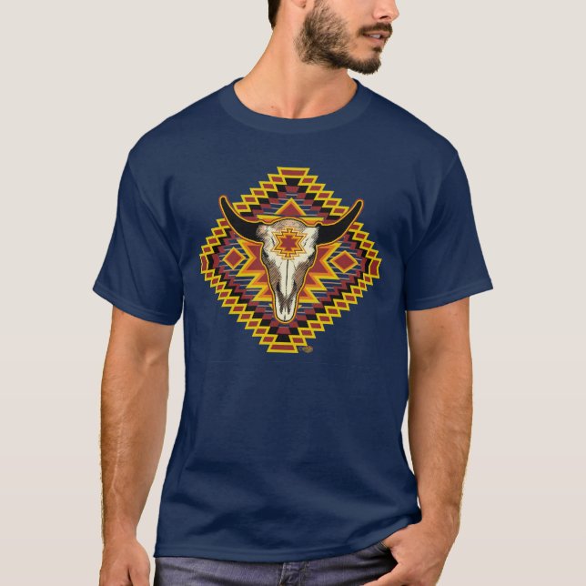 T-shirt Conception 2 de Buffalo de Natif américain (Devant)