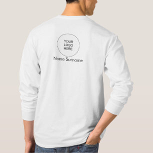 T-shirt Conception à deux côtés Société Logo Mens Moderne