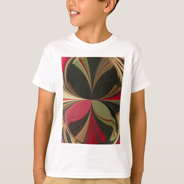 T-shirt Conception abstraite avec lignes de flux Imprimer (Devant)