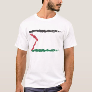 T-shirt Conception abstraite de craie de drapeau de la
