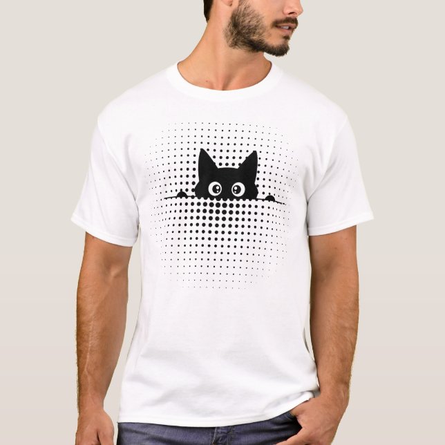T-shirt Conception abstraite de l'œil de chat mystique ave (Devant)