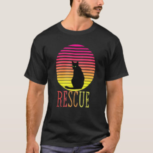 T-shirt Conception Adoption de Chat Vintage Rétro Sauvetag