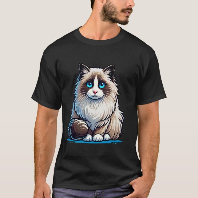 T-shirt Conception adorable de chats Ragdoll (Devant)
