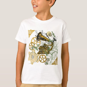 T-shirt Conception affligée de Steampunk de regard