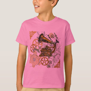 T-shirt Conception affligée de Steampunk de regard
