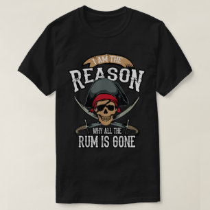 T-shirt Conception amusante de buveur de rhum pirate