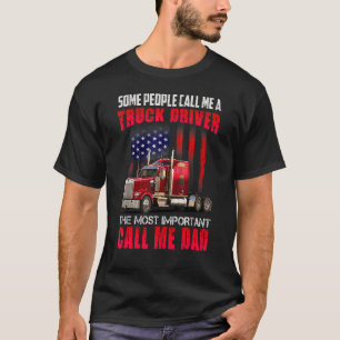 T-shirt Conception Amusante De Conducteur De Camion Semi P