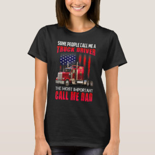 T-shirt Conception Amusante De Conducteur De Camion Semi P