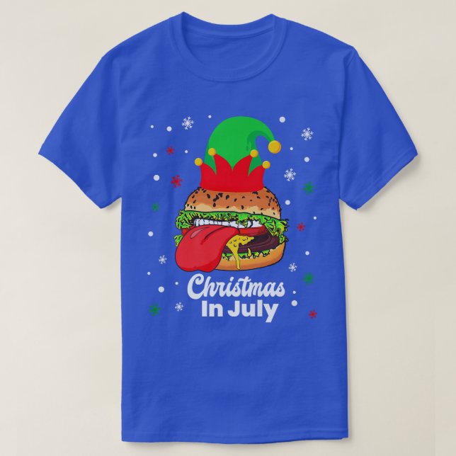 T-shirt Conception amusante Noël en juillet Junck Food Sum (Design devant)