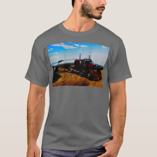 T-shirt Conception arrière du conducteur de camion-citerne