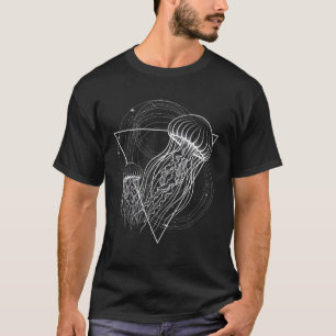 T-shirt Conception artistique de méduses géométrique pour
