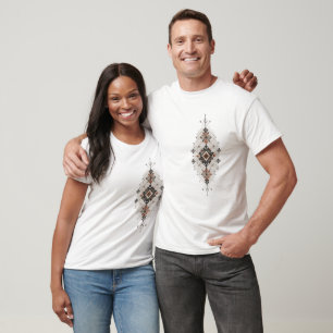 T-shirt Conception artistique de motif géométrique diamant