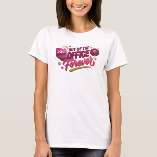 T-shirt Conception artistique rouge ludique HORS DU BUREAU