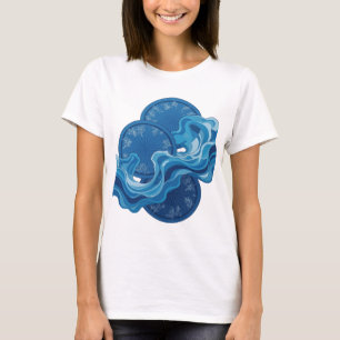 T-shirt Conception audacieuse de RÉVEIL D'HIVER en argent