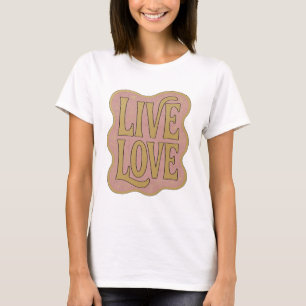 T-shirt Conception audacieuse en or attirant l'oeil VIVEZ