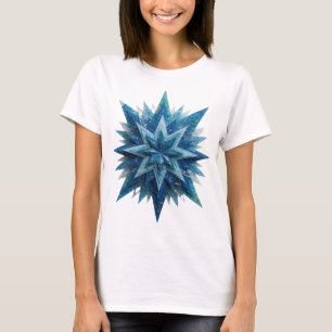 T-shirt Conception audacieuse étoile bleue argent vibrant