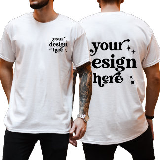T-shirt Conception avant et arrière, logo personnalisé