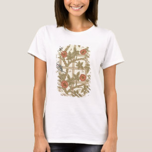 T-shirt Conception bleue et orange de papier peint de
